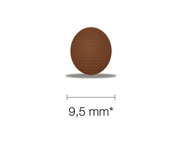 Croquette Wolfood Puppy Chicken, légèrement ovale, de 9,5 mm