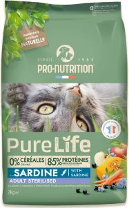 Sac PureLife Adult Sterilised Sardine pour chat
