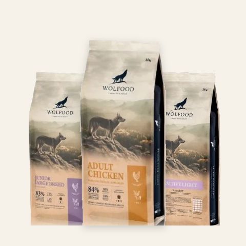 Sacs de la gamme Wolfood chien