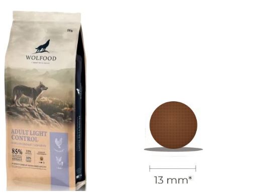Sac Wolfood Adult Light Control et croquette ronde de 13 mm